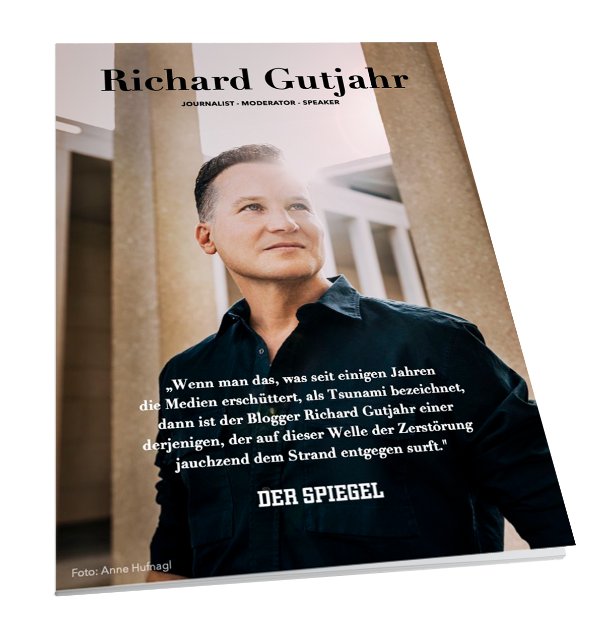 Flyer mit Richard Gutjahr auf dem Cover